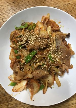 へたくそパパ→高校男子夕飯　豚キムチ-レシピのメイン写真