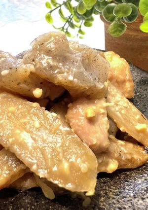 牛蒡*蒟蒻*鶏肉の味噌煮【改訂有り】-レシピのメイン写真