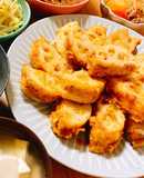 食感が楽しいれんこんの挟み揚げ♡