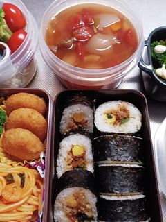 高校生息子、旦那、娘弁当(9/6)-レシピのメイン写真