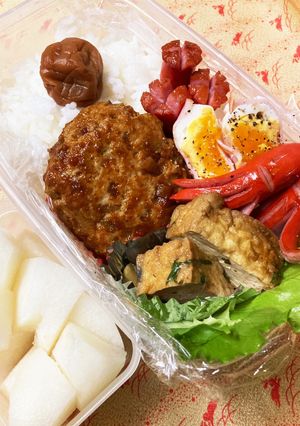 2022/9/6 ハンバーグ弁当-レシピのメイン写真