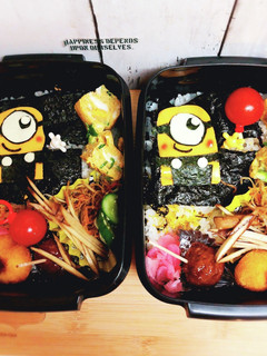 簡単キャラ弁 ★ミニオンズ★-レシピのメイン写真