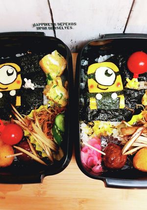 簡単キャラ弁 ★ミニオンズ★-レシピのメイン写真