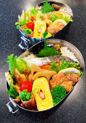 高校生弁当　2022 9月6日　鮭弁当-レシピのメイン写真