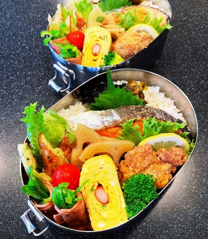 高校生弁当　2022 9月6日　鮭弁当-レシピのメイン写真