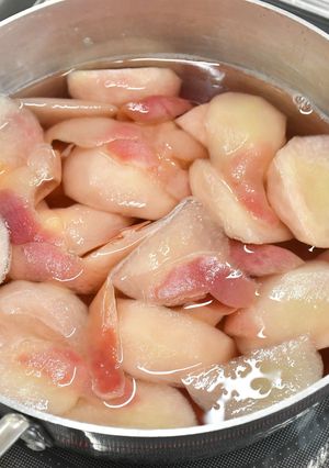 簡単！桃のコンポート　ＪＡにいがた南蒲-レシピのメイン写真