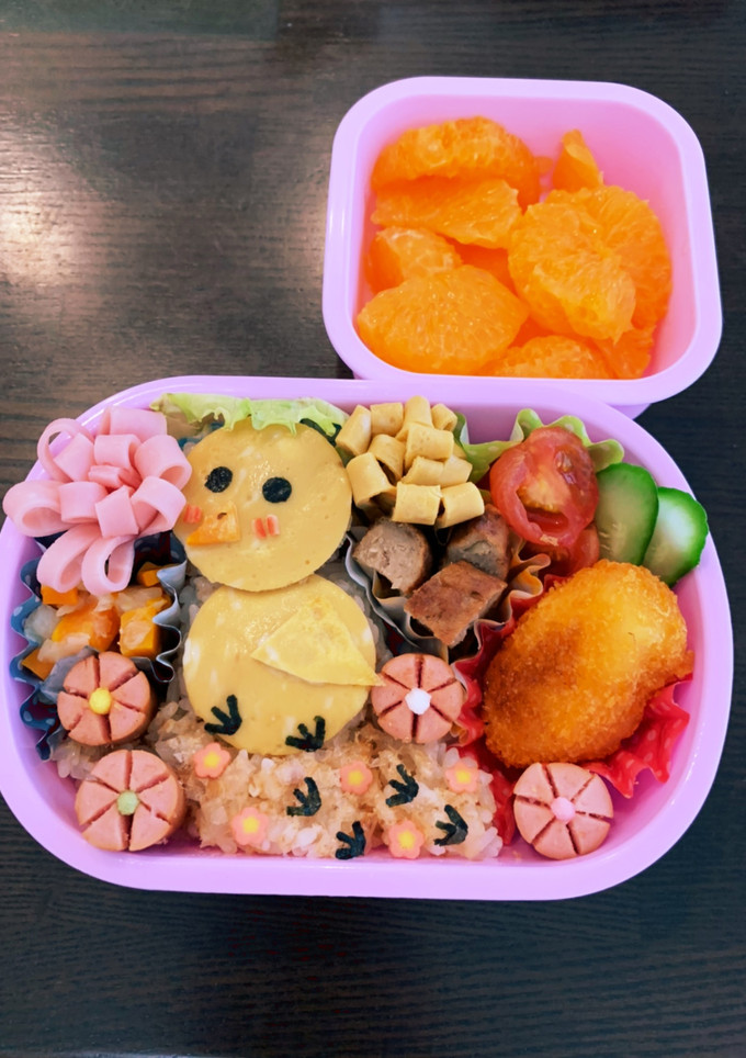 ヒヨコキャラ弁☆幼稚園用☆2歳半-レシピのメイン写真