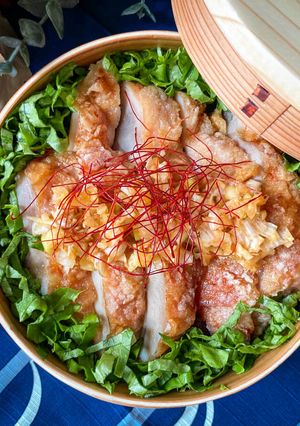 60℃ 油淋鶏(ユウリンチー)弁当-レシピのメイン写真