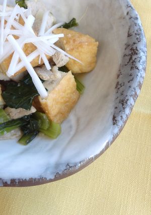 小松菜と豚バラのみそ煮【ＪＡほこた】-レシピのメイン写真