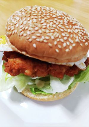 簡単ケンタッキー月見バーガー-レシピのメイン写真