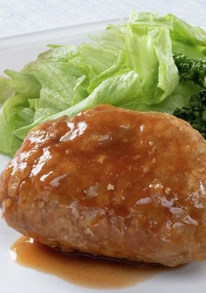 もち麦入り煮込みハンバーグ～秋葉区～-レシピのメイン写真