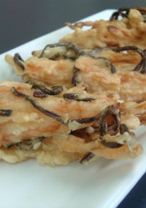 にんじんと塩ふき昆布のかき揚げ-レシピのメイン写真