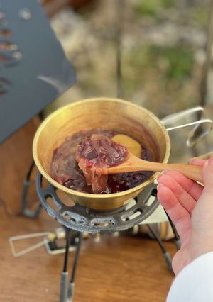 キャンプに！あったかお手軽ぜんざい-レシピのメイン写真