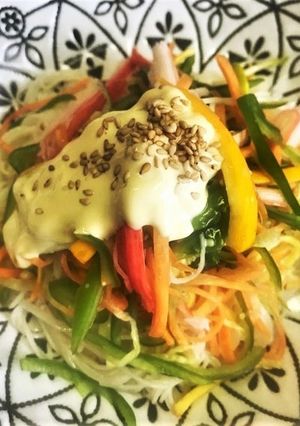 万願寺唐辛子と野菜のそーめんサラダ-レシピのメイン写真