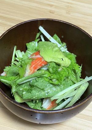 かんたんデリサラダ_アボカド水菜カニカマ-レシピのメイン写真