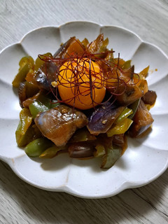 茄子とピーマンの甘酢ユッケ風-レシピのメイン写真