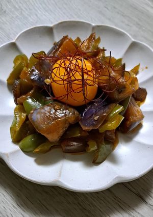 茄子とピーマンの甘酢ユッケ風-レシピのメイン写真