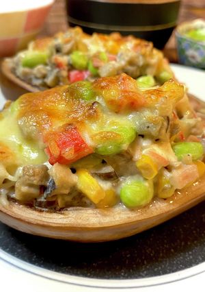白ナスカップグラタン　ゴマ味噌マヨ★簡単-レシピのメイン写真