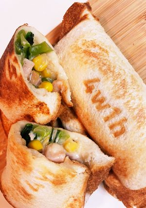 今朝の4w1hサンド「小松菜ベーコン」-レシピのメイン写真