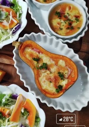 バターナッツかぼちゃグラタン ハム入り-レシピのメイン写真