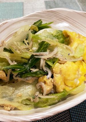 レタスとしらすの卵炒め-レシピのメイン写真