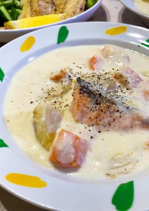 鮭のクリームシチュー(ルー無し)-レシピのメイン写真