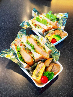 高校生弁当 2022 9月7 カツサンド-レシピのメイン写真