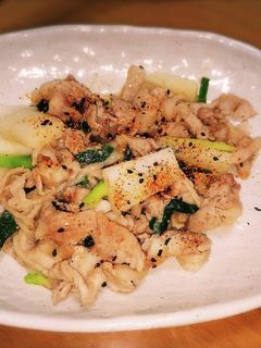 長芋と豚こまのみそ炒め七味唐辛子がけ-レシピのメイン写真