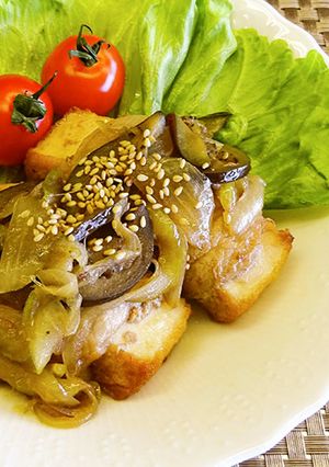 厚揚げの肉巻きソテー-レシピのメイン写真