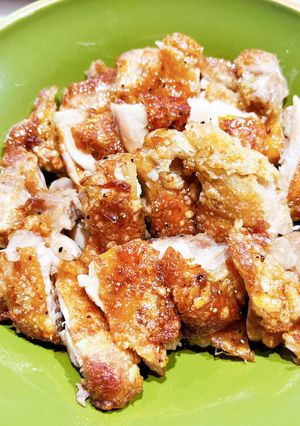 鶏もも肉で簡単パリパリチキン酢テーキ˚✧-レシピのメイン写真