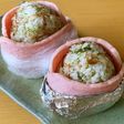 すじ青のりとえのきのスパムおにぎり