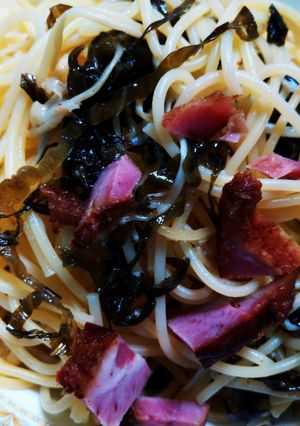 ベーコンと甘辛高菜炒めのパスタ-レシピのメイン写真