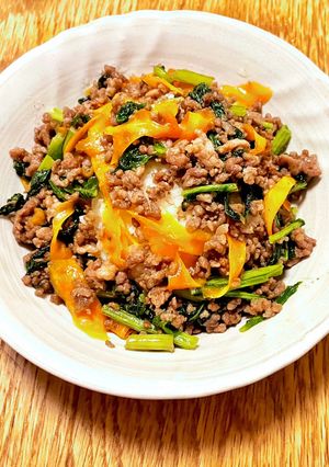 超簡単！ミンチでパパッと三色丼♪-レシピのメイン写真