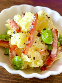 枝豆とベーコンのポテトサラダ-レシピのメイン写真