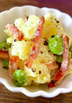枝豆とベーコンのポテトサラダ-レシピのメイン写真