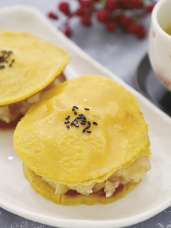 かぼちゃと林檎のもっちりチーズどら焼き-レシピのメイン写真