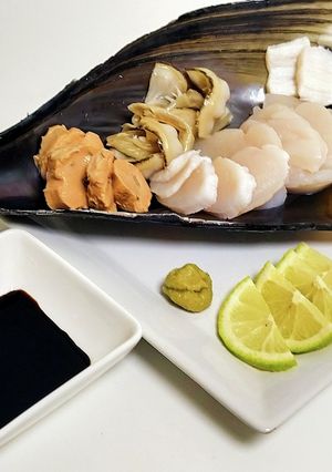 タイラギ造り（おまけ付き）-レシピのメイン写真