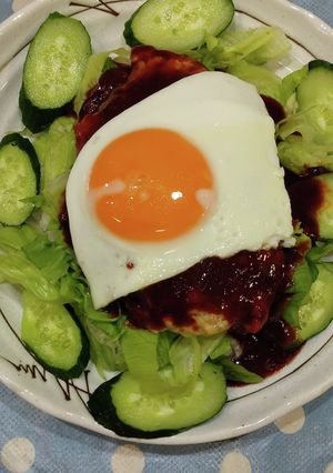 ロコモコ丼-レシピのメイン写真