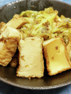 キャベツと厚揚げの蒸し煮-レシピのメイン写真