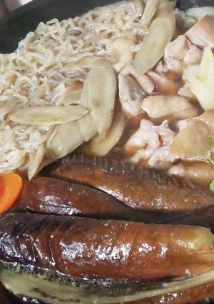 フライパンで作る鶏すき焼き-レシピのメイン写真