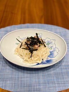 コーヒーフレッシュとツナのそうめん-レシピのメイン写真