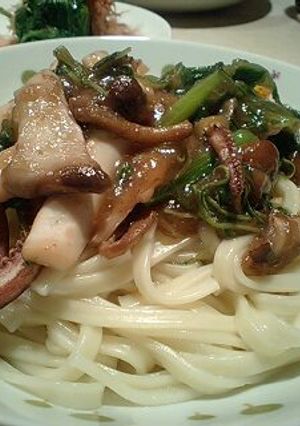 きのことイカのあんかけうどん-レシピのメイン写真