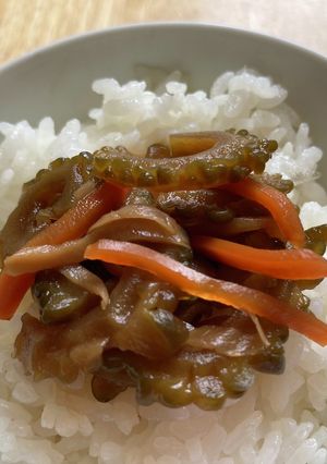 ご飯がすすむゴーヤとにんじんのショウガ煮-レシピのメイン写真