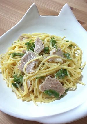 レンチンであっさり塩豚パスタ-レシピのメイン写真
