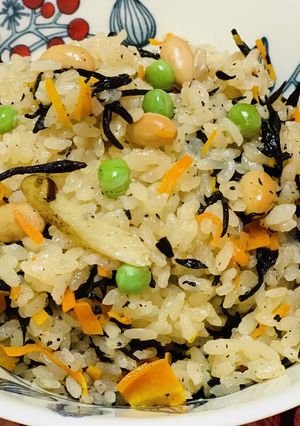 ひじきと大豆の炊き込みご飯-レシピのメイン写真