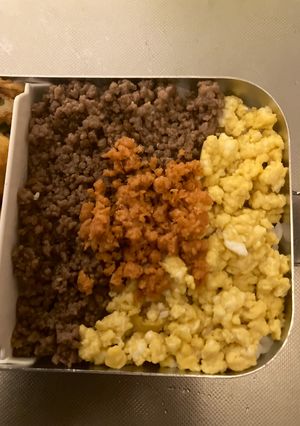 三色弁当☆一人分くらい-レシピのメイン写真