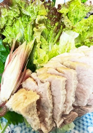 しっとり柔らかい茹で豚ポッサムと卵スープ-レシピのメイン写真