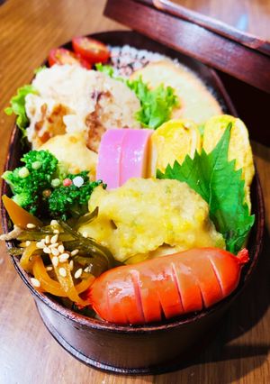 鶏胸肉の鰹節焼きわっぱ弁当♡-レシピのメイン写真