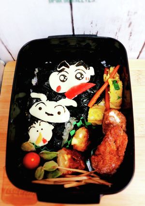 簡単キャラ弁 ★クレヨンしんちゃんシロも-レシピのメイン写真