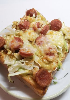 キャベツのカレーピザトースト-レシピのメイン写真